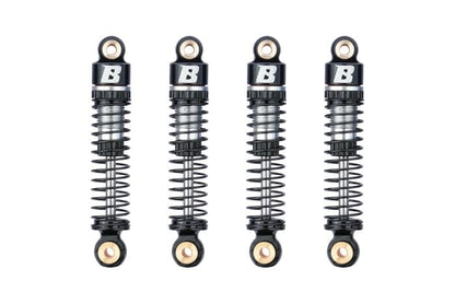 Rc Car Parts for FCX24 FCX18 1/18 1/24 Upgrade Parts: 41mm Oil-filled Aluminium Shocks (4 pcs) Silver - color: Silver