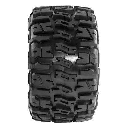 REDSPIDER•12mm/14mm Hex RC Wheels and Tires for 1/10 RC Truck Traxxas Rustler Stampede Hoss 2wd 4x4 vxl Tires Wheels Arrma Redcat RIAARIO AMORIL 4PCS (Green) - color: Green