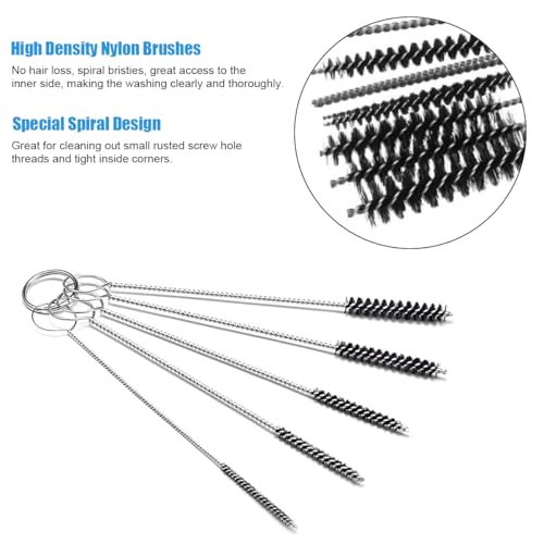 Car Carburetor Cleaning Kit, Carburetor Carbon Dirt Jet Remove Cleaner 13 Stainless Steel Cleaning Wires Set 10 Cleaning Needles 5 Nylon Brushes 1 Sharp Pick, Universal for Vehicles