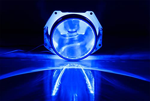 iJDMTOY Ultra Blue 15-SMD LED Accent Ambient Lighting Kit Compatible with Car Motorcycle Projector Lens Demon Eye Retrofit - color: Blue