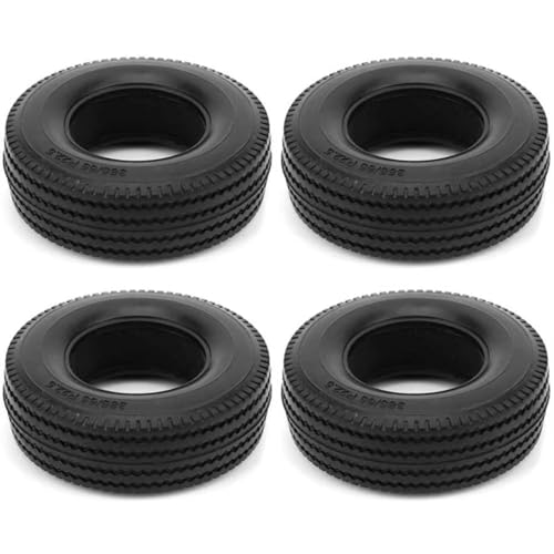 Compatible with Tamiya for ACTROS for Scania 1/14 RC Car Truck Upgrade Parts Accessories 4pcs 25mm Hard Rubber Tires RC Assortment