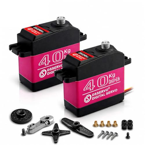 Pack of 2 40KG Digital RC Servo Motor Full Metal Gear - 270 Degrees - size: 40kg x 2PCS(270°)