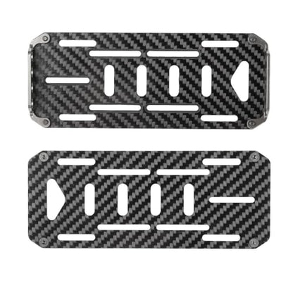 Carbon Fiber Battery Mounting Plate Tray with Metal Mount for Axial SCX10 1/10 RC Crawler Car Truck Model Upgrade Parts(Silver)