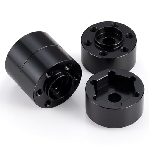 4Pcs RC Aluminum Wheel Hex Hub 15mm Offset Extension Hex Drive Adapter for 1.9/2.2inch Beadlock Wheel Rim Compatible with Axial SCX10 90046 Redcat TRX4 Gen7 D90 CC01 1/10 RC Crawler