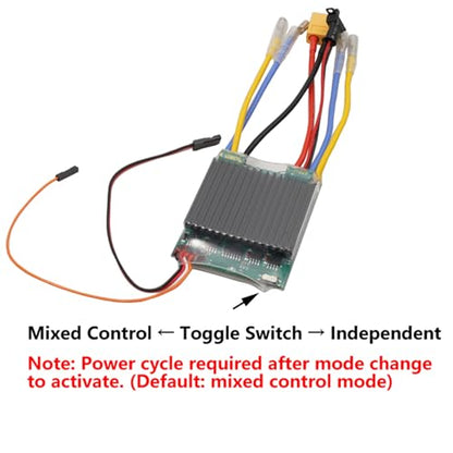 2-4S 40A Dual-Channel Bidirectional Brushed ESC for Differential Drive Boats RC Model Dual Motor Electronic Speed Controller - color: 40a Xt60 Plug
