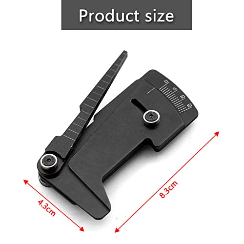 kingsea Aluminum RC Car Ruler Camber & Ride Height Gauge Adjustable Ruler Compatible with 1/8 1/10 HSP HPI Accessory (Black)