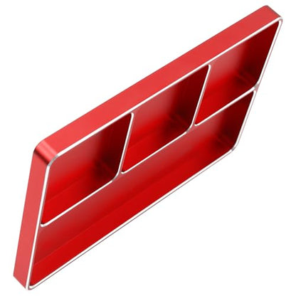 Universal Aluminum RC Screw Tray Magnet Screws Holder Plate Screw Organizer Tool Compatible with Redcat Traxxas Arrma HPI Axial Wltoys RC Car Boat Helicopters Airplane (Red) - color: Red