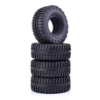 4PCS RC Crawler 100mm Rubber Tires 1.9 inch Wheels Tyres Set for 1:10 RC Rock Crawler Car for Axial SCX10 D90 TF2 Tamiya TRX-4 Parts - color: 100mm