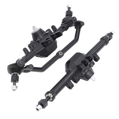 TRX4M Axles Complete Set- TRX4M Front & Rear Straight Axle Assembly Direct Fit for TRX-4M 1/18 RC Crawler (Fits Bronco/F150) - OEM Replacement & Upgrade Parts (Differential Cover -2) - style: Differential cover -2