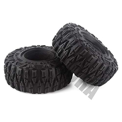 INJORA RC Tires 4pcs 2.2Inch Rubber Tyre Set Wheel Tires for 1:10 RC Rock Crawler TRX4 TRX-6 Axial SCX10 90046, 120 * 48mm
