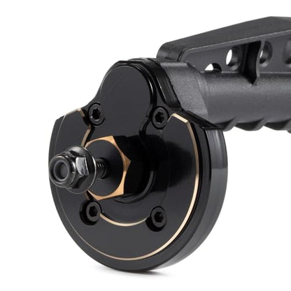 Heavy Brass Weights Front Rear Portal Cover for Capra SCX10 III AR45P CP43 | Weight 108g, Black Hard Coating, Fits 1/10 RC Crawler 4WS LCG Comp Builds