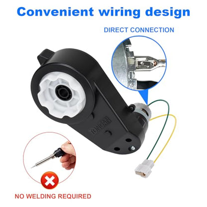 24V Powered Wheels Motor Upgrade 2PCS RS555 High Speed 40000RPM | Powered Wheels Motor Compatible with Most Ride On Toys, Kids Electric Cars for Powered Wheels Replacement Parts