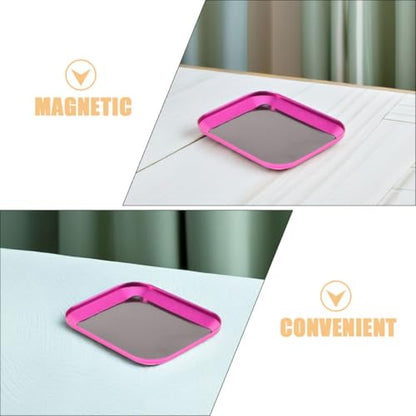 Outanaya 2pcs Aluminum Alloy Magnet Tray Parts Holder for Model Building Repair Tools Efficient Storage