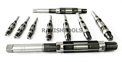 Adjustable Hand Reamer HV-H14 for Metal & Wood Repairs, 1/4" to 1-1/2" | 6 Carbon Steel Blades, Straight Flutes, 6.35-38.10mm Capacity, Bore Sizing, Precise Hole Finishing, Reaming & Repairing Tool - size: HV to H14 - 18Pcs
