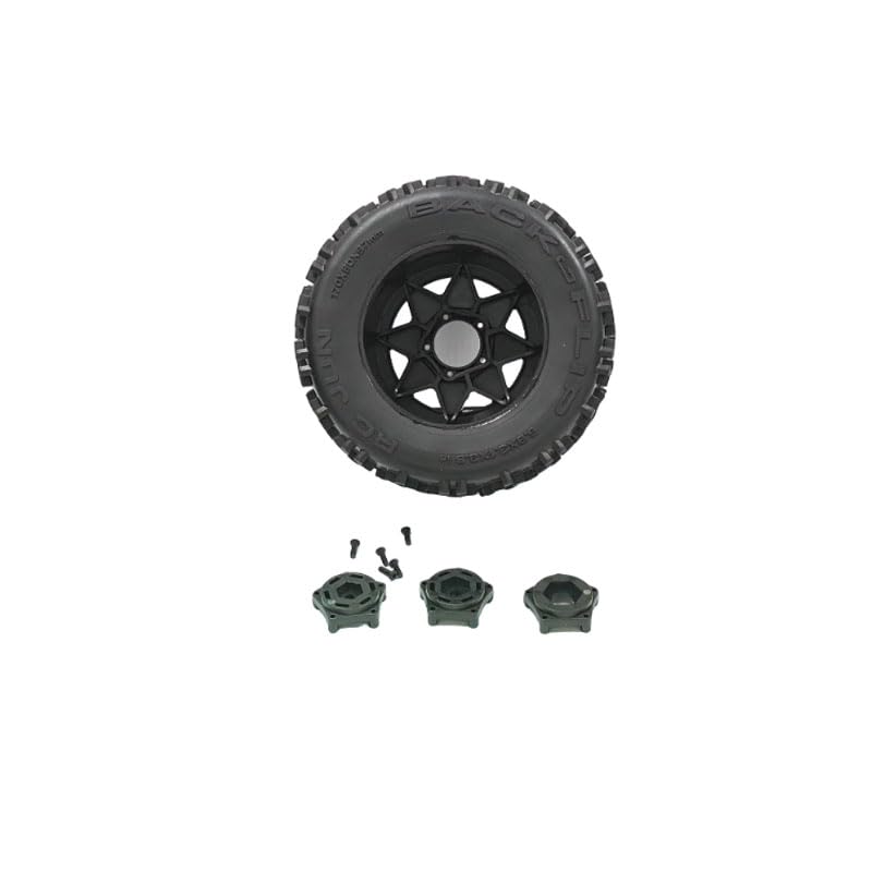 RC Remote Control Car Sledge ARRMA Truck Outcast 1/8 Bigfoot Tires Tamiya4 WD 6.8 * 3.1 * 3.8in Black(4PCS) 12MM 14MM 17MM Couplers Backflip Violent Tire - color: Black, size: 1/8