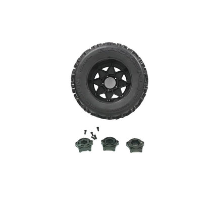 RC Remote Control Car Sledge ARRMA Truck Outcast 1/8 Bigfoot Tires Tamiya4 WD 6.8 * 3.1 * 3.8in Black(4PCS) 12MM 14MM 17MM Couplers Backflip Violent Tire - color: Black, size: 1/8