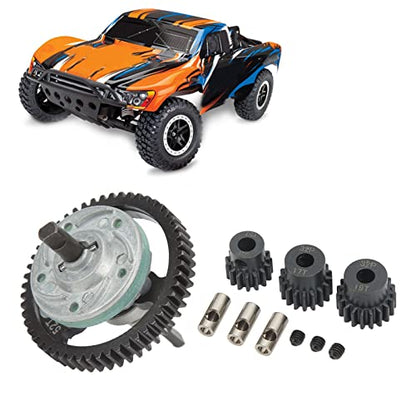 RC 52T Differential Gear Assembly with 15T 17T 19T Pinions Gear Set Premium Durable Upgrade Kit for Enhanced Performance Smooth Ride & Precise Fit on 1 10 RC Car