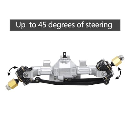 Aluminum Front Rear Portal Axle Complete Set+Brass Knuckle Cover for FMS FCX24 Power Wagon K5 FCX18 LC80 RC Crawler Upgrade Part