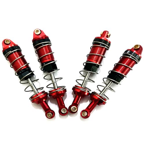 4-Pack RC Car Shock Absorbers Metal Shocks Damper Compatible with MJX Hyper Go 16207 16208 16209 16210 H16BM H16GT H16DR 1/16 Scale RC Car Upgrades Part