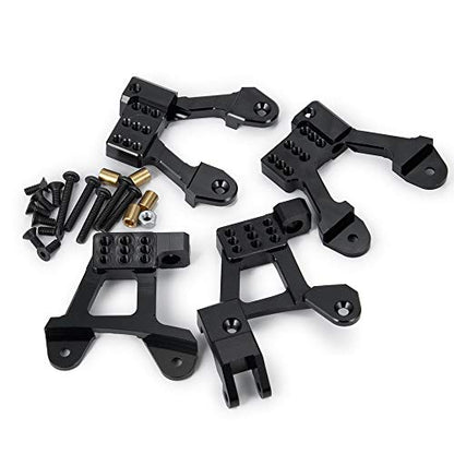 4PCS Aluminum Shock Tower for 1/10 Axial SCX10 II 90046 90047(Black) - color: Black