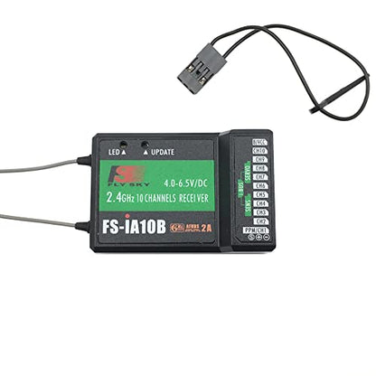 DTXMX Flysky FS-iA10B Receiver 10CH for RC Transmitter FS-i6X FS-i6 i6S | 10 Channels 2.4GHz AFHDS 2A with PPM/iBUS/PWM Output