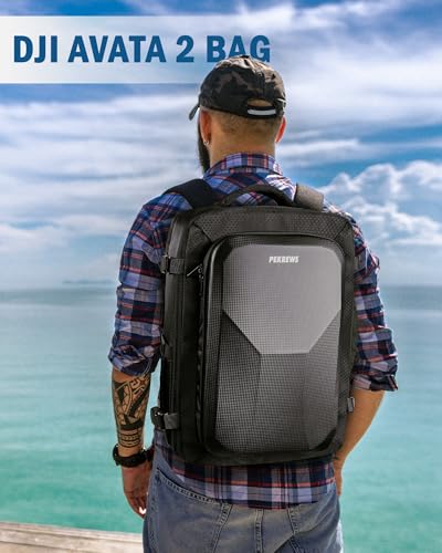 Case for DJI Avata 2, Goggles 3, RC Motion 3, Large Carry On Bag | 40L, Fits 17.3 Inch Laptop, Expandable, Hard Drone Carrying Case, Travel Laptop Backpack, for DJI Avata 2 Fly More Combo