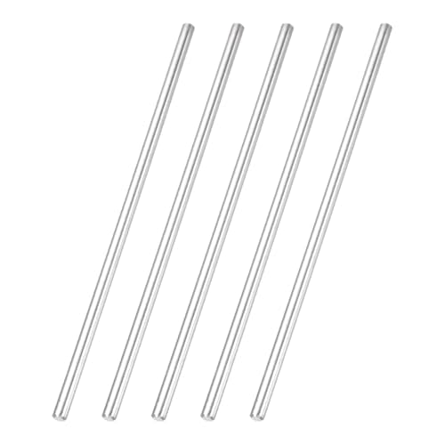 MECCANIXITY 5 Pack Dowel Pin Wheel, 6x200mm Steel Hex Wheel Hub Nut Pin Replacement for DIY RC Car Truck Boat Helicopter Model Part, Silver - size: 6x200mm