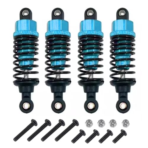 RC Repairs Components for Tamiya for Tt-01 1/10 4Pcs 58mm Aluminum Alloy Shock Absorbers Damper Set Rc Car Upgrade Parts Repair Spare Toy Models - color: Blue