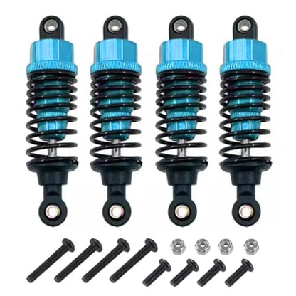 RC Repairs Components for Tamiya for Tt-01 1/10 4Pcs 58mm Aluminum Alloy Shock Absorbers Damper Set Rc Car Upgrade Parts Repair Spare Toy Models - color: Blue