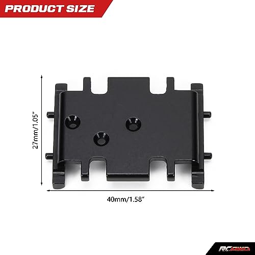 RCAWD RCAWD 6061 Aluminum Alloy Reinforced Transmission Mount for 1/24 ECX Barrage, RGT, FTX Series Upgrades Parts Black - color: Black