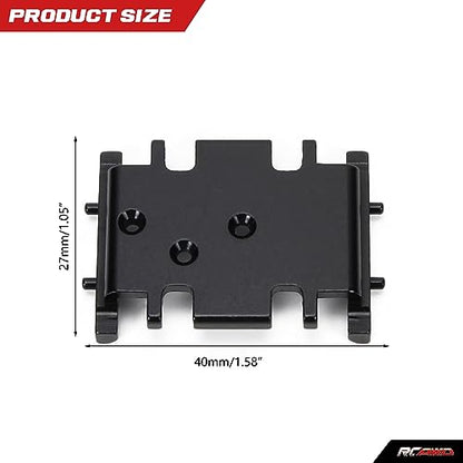 RCAWD RCAWD 6061 Aluminum Alloy Reinforced Transmission Mount for 1/24 ECX Barrage, RGT, FTX Series Upgrades Parts Black - color: Black