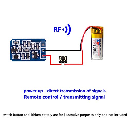 3.7-12V Wireless Remote Control Switch Mini Small PCB 433mhz RF Transmitter,3V -12V Battery Power Circuit Micro Controller for DIY