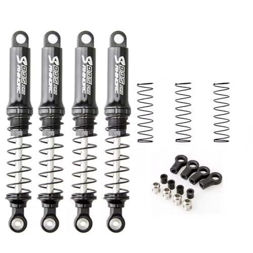 RC Shock Absorber S095 Pro-P4,4PCS 95mm,1/10 Scale Adjustable Shocks for 2-4KG MOA Shafty Axial SCX10 TRX-4 Crawler Trucks Upgrade Parts(S095 Pro-P4) - color: S095 Pro-P4
