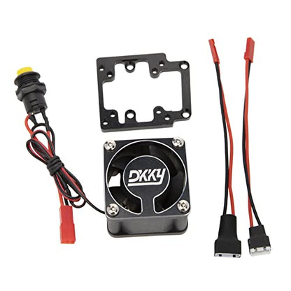 DKKY Sledge 1/8 RC Car 4028 Motor Cooling Fan Heatsink with 21000 RPM for Traxxas Sledge 1/8 Scale 4WD Monster Trcuck, Black - color: Black