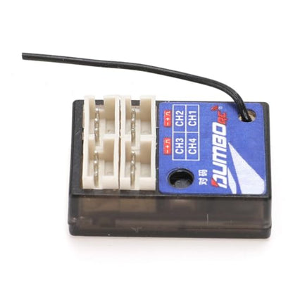 Helidirect DUMBORC P4FM 4 Channel Mini Micro RC Receiver 2.4GHz for RC Car Boat Tank – Compact Remote Receiver No Gyro