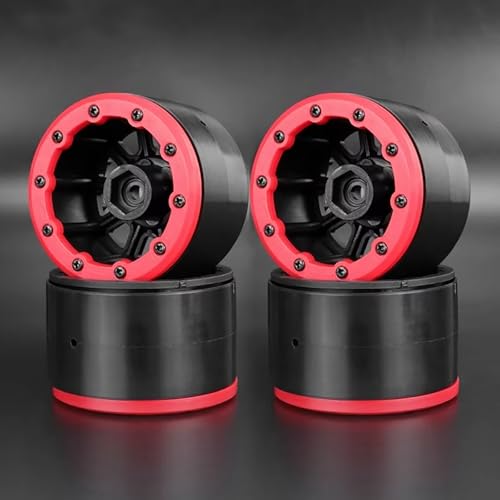 4PCS Plastic 2.2 Inch Beadlock Wheel Rim Wheel Hub 12mm Hex for 1/10 RC Off Road Rock Crawler Car for Axial SCX10 90046 TRX4 Wraith RR10 RBX10 Capra 2.2Inch Tires(10Holes) - color: 10holes