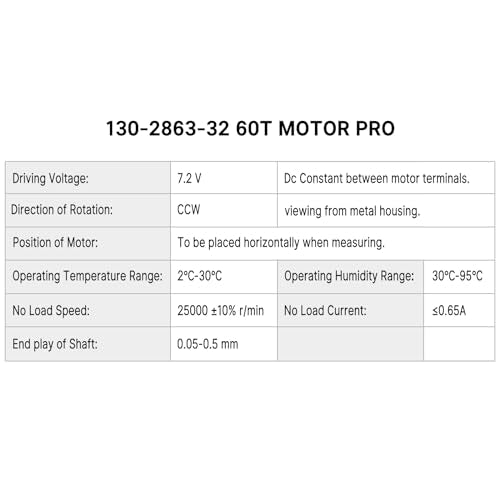 INJORA 130 Brushed Motor 60T with Steel Pinion for 1/24 FMS FCX24 FCX18