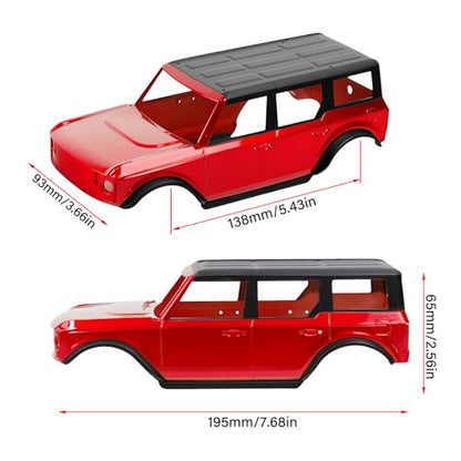 1/24 RC Crawler Body Shell for FCX24 139mm Wheelbase, Hard Plastic Replacement Body for DIY Projects, No Chassis or Accessories Included