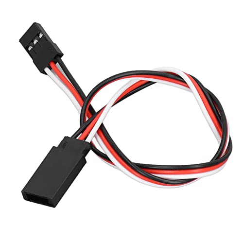 10PCS 3 Pin Servo Extension Cable Futaba JR RC Car Helicopter Aircraft Brass Core Connector Wire (500mm Male to Female) - size: 500mm male to female