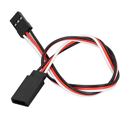 10PCS 3 Pin Servo Extension Cable Futaba JR RC Car Helicopter Aircraft Brass Core Connector Wire (500mm Male to Female) - size: 500mm male to female
