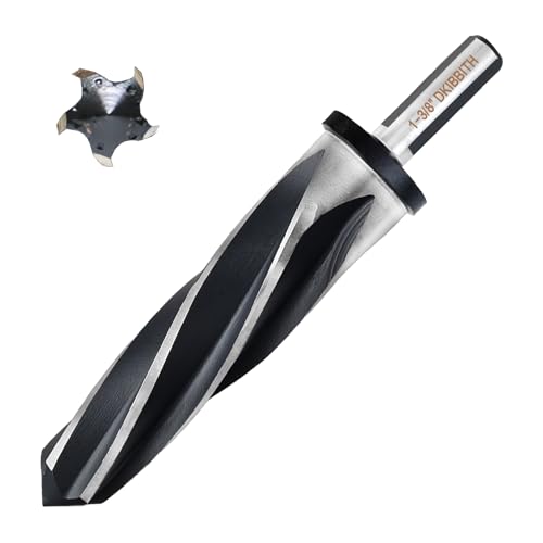 1-3/8" Bridge Construction Reamer Drill Bit, M2 HSS Taper Chucking Reamer for Steel Alloy Metal Wood Plastic, 1/2" Non-Slip Shank, 5-Spiral Flutes Car Reamer, to Align or Enlarge Holes, 35mm - size: 1-3/8"