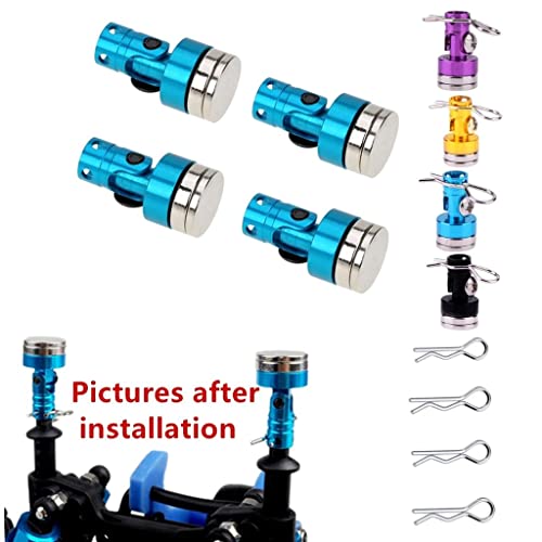 4pcs Metal Magnetic Invisible Body Post Mounts for 1/10 RC Car Touring Truck Rock Crawler