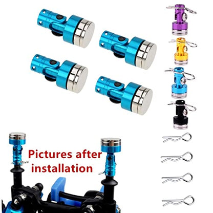 4pcs Metal Magnetic Invisible Body Post Mounts for 1/10 RC Car Touring Truck Rock Crawler
