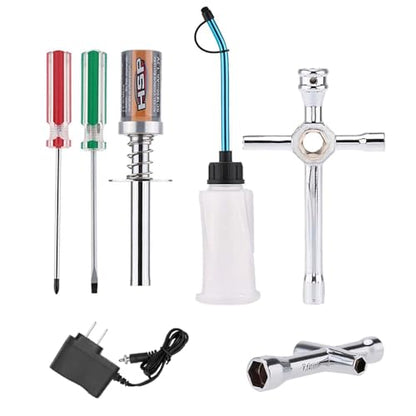 GoolRC RC Nitro Starter Glow Plug Igniter Charger Tools Fuel Bottle Combo for Redcat HSP Nitro Powered 1/8 1/10 RC Car