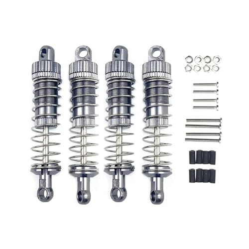 RC Cars Spare Parts for MN D90 for MN-90 for MN99S for WPL C14 C24 C34 1 Set Metal Shock Absorber RC Car Upgrade Parts Accessories(Gray) - color: Gray