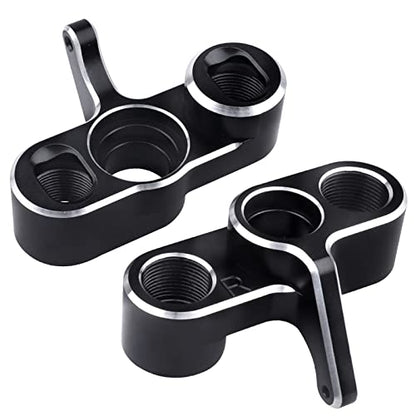Aluminum Front Steering Blocks & Rear Hubs Stub Axle Carriers Knuckles for 1/8 ARRMA Typhon 6S, 1/7 Infraction Limitless Mojave 6S BLX Upgrades, Replaces AR330187 AR330193 (Black)