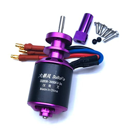 Brushless Motor 3S 3900KV 12.6V for EDF 64mm 11 Blades Electric Ducted Fan, High Speed Motor 49140RPM, Hobby Jet Engine RC Car Engine Parts, Remote Control Model Replacement Airplane Parts DIY - style: Single Motor/3S 3900KV
