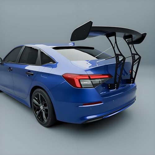 Universal 55" Spoiler GT Racing Chassis Mount Big Wing Accessories | (for Most Vechicls), Adjustable, Metal Support Brackets, Nice Clean Look Mods, Aggressive Look - style: 55Inch-Chassis Mount Style