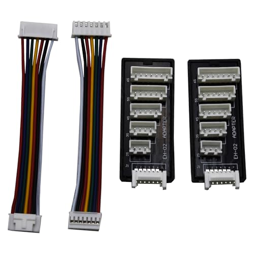 Blomiky 2 Pack JST-XH-7P to 2S-6S 7.4V-22.2V Charge Convert Boards and Balance Socket Cables for B6 C150 Balance Charge/XH-7P Board *2