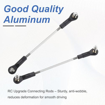 MECCANIXITY 4Pcs Adjustable Turnbuckles Camber Link, 99-109mm Turnbuckle Rod Steering Servo Linkage with M3 Ball Head Rod Ends for RC Car Replace Parts - size: 99-109mm